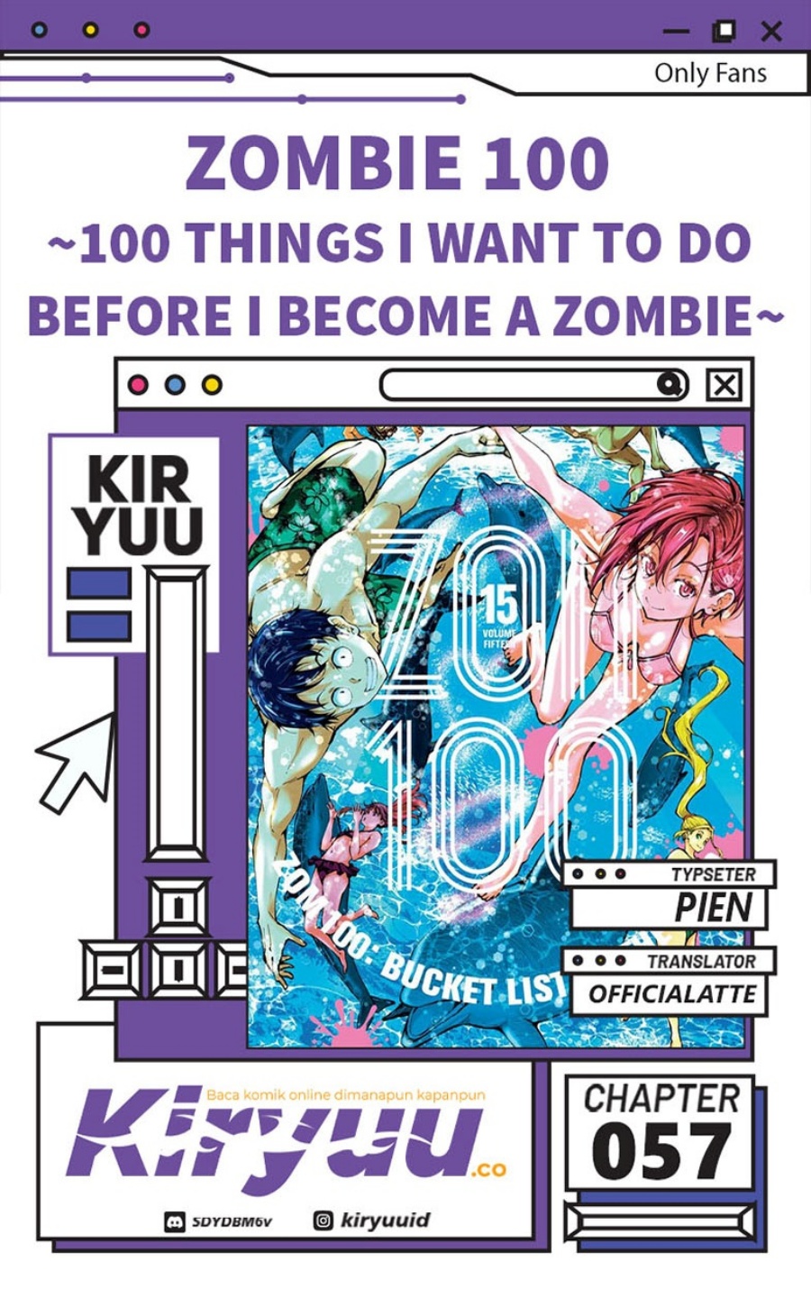 Zombie 100 ~Zombie ni Naru Made ni Shitai 100 no Koto~ Chapter 57 Bahasa Indonesia